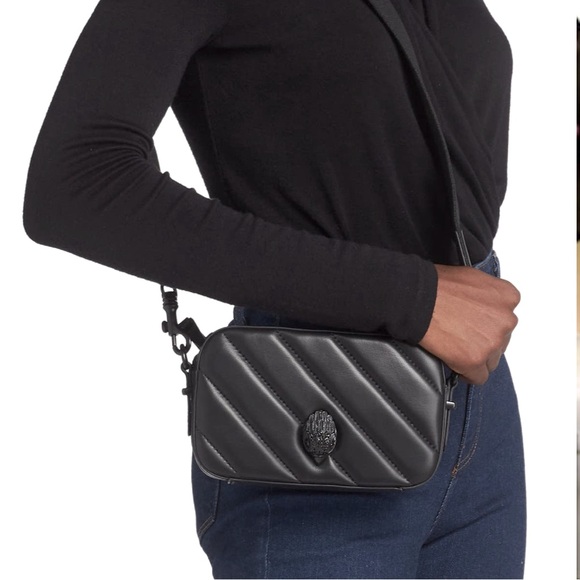 NEVER BEEN USED!  Kurt Geiger London Kensington Small Leather Camera Bag / Black - Picture 11 of 11